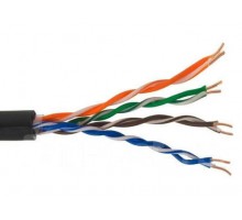 Кабель UTP 4x2 наружный Cu 0.48мм, чёрный PACIFIX