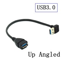 Угловой кабель-удлинитель USB 3.0 20см, UP ANGLED