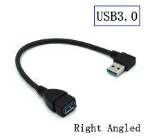 Угловой кабель-удлинитель USB 3.0 20см, RIGHT ANGLED