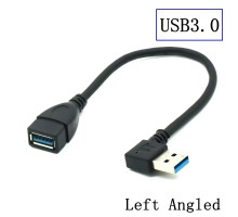 Угловой кабель-удлинитель USB 3.0 20см, LEFT ANGLED