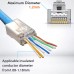 RJ-45 коннектор сквозной, экранированный, 8P-8C кат.6A 1.2мм
