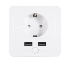 Умная розетка Орбита OT-HOS15 (1 гнездо, 16А, Wi-Fi, 2xUSB)