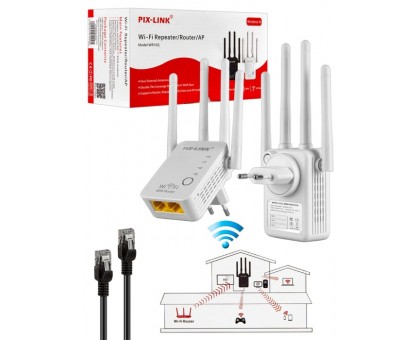 Репитер Wi-Fi LV-WR16Q (2.4GHz, 2xLAN)