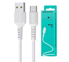 Кабель USB - USB type-C 1м белый, 3A, BX16