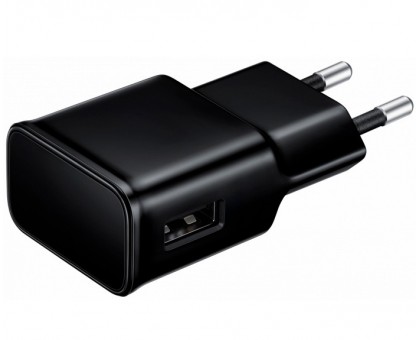 Сетевое зарядное устройство, чёрный, USB 5В 2А