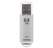 Флэшка 64Gb USB 3.0 Smartbuy V-Cut silver