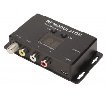 ТВ-модулятор, 21-69 кан., 471-885МГц, вход 3xRCA, выход F, питание microUSB
