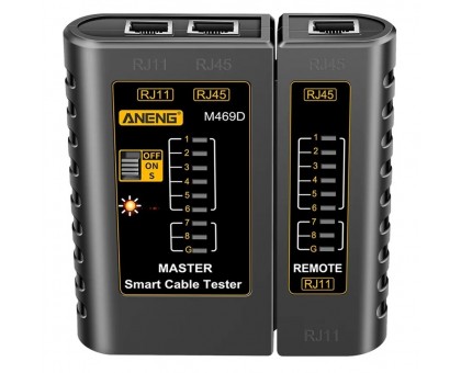 Тестер сетевого кабеля RJ45, RJ11 M469D
