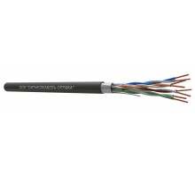 Кабель сетевой FTP 4x2, Cat.5E, медь, экран., наружный, чёрный, CаранскКабельОптика