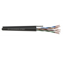 Кабель сетевой UTP 4x2, Cat.5E, медь, наружный, с тросом, СаранскКабельОптика