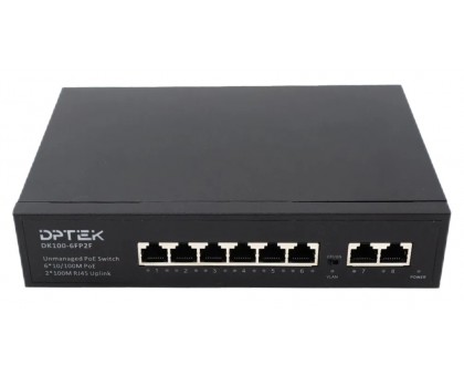 Коммутатор POE DPTEK DK100-6FP2F (6 POE + 2 LAN)